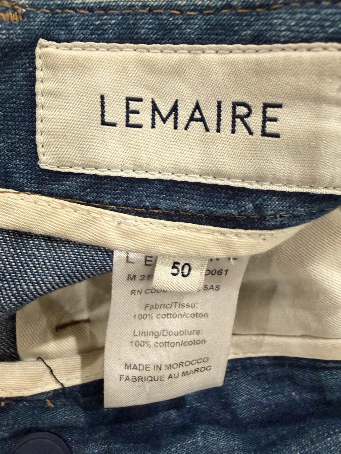LEMAIRE 르메르 빈티지 데님 팬츠 상품이미지7