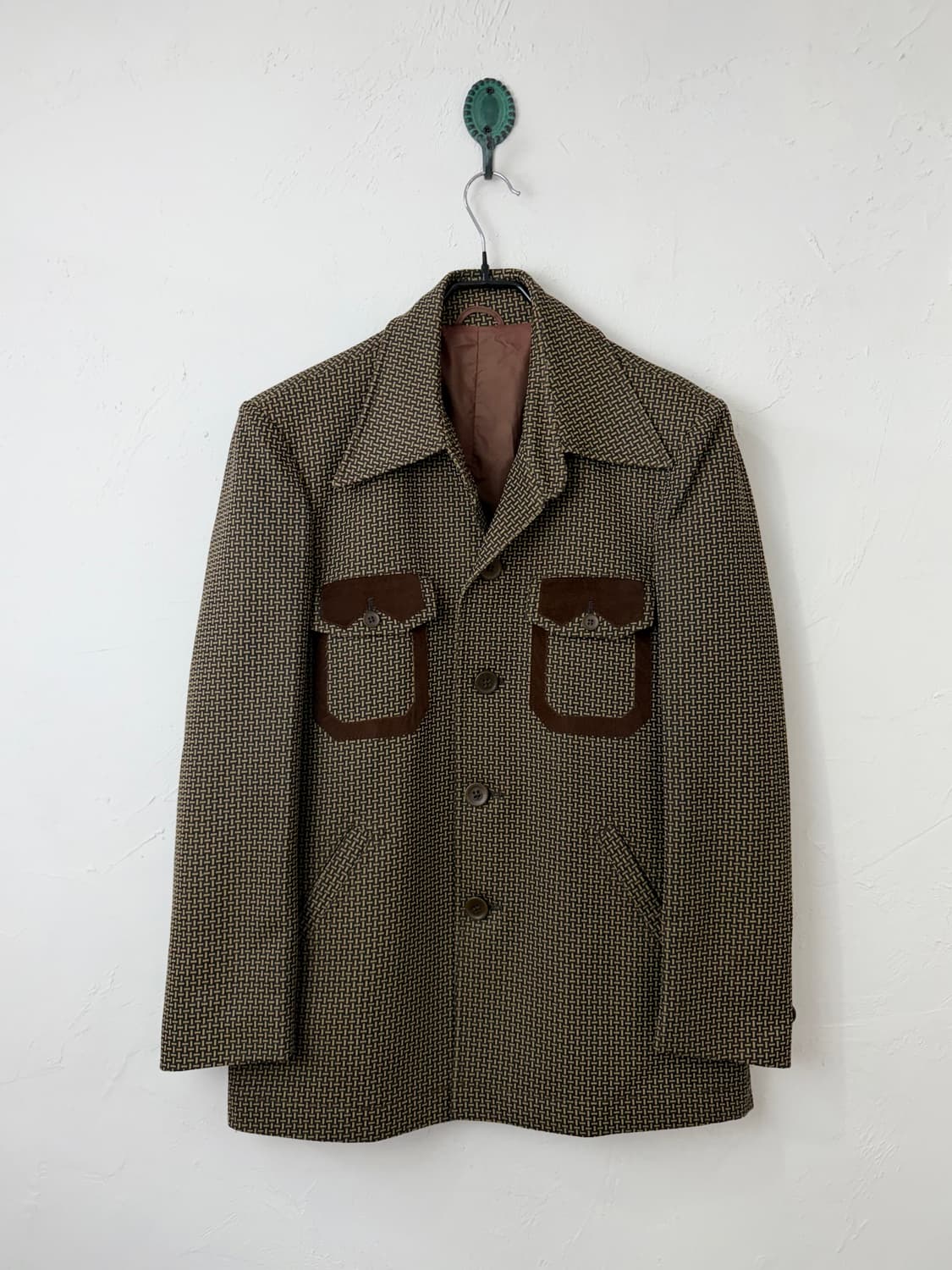 80s GRETNA GREEN 디스코 카라 폴리 자켓 상품이미지1