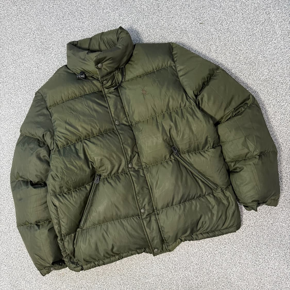 폴로 카키색 푸퍼 패딩 자켓 상품이미지1