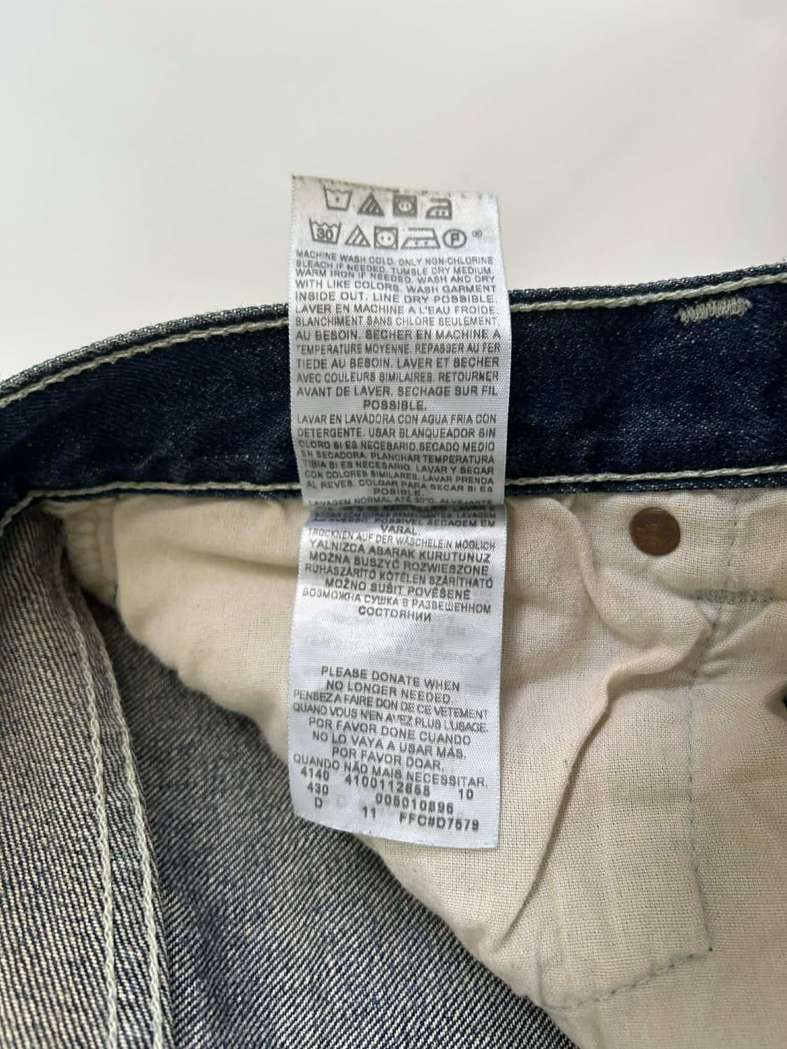 [33/32] 리바이스 501 스트레이트 핏 데님 팬츠 상품이미지5