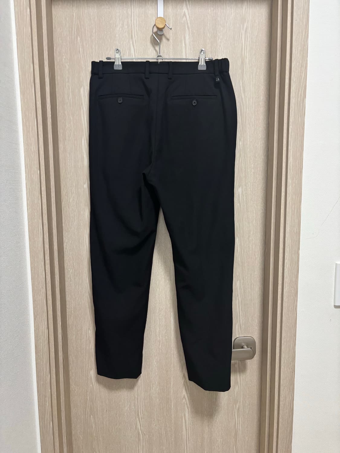 23SS)알레그리 Estethia 원턱 울슬랙스82(32)/블랙 상품이미지4