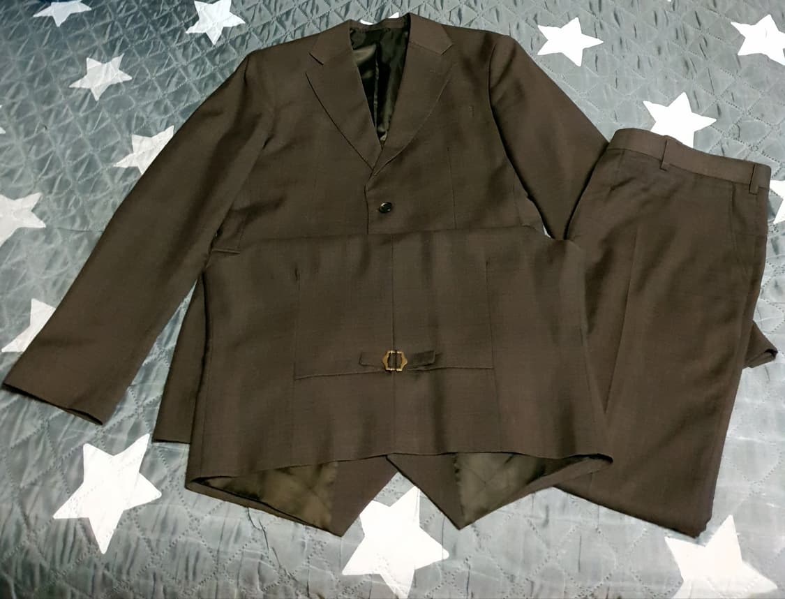 (맞춤정장) 구월양복 이태리원단 클래식 수트+베스트 셋업 다크브라운 상품이미지1