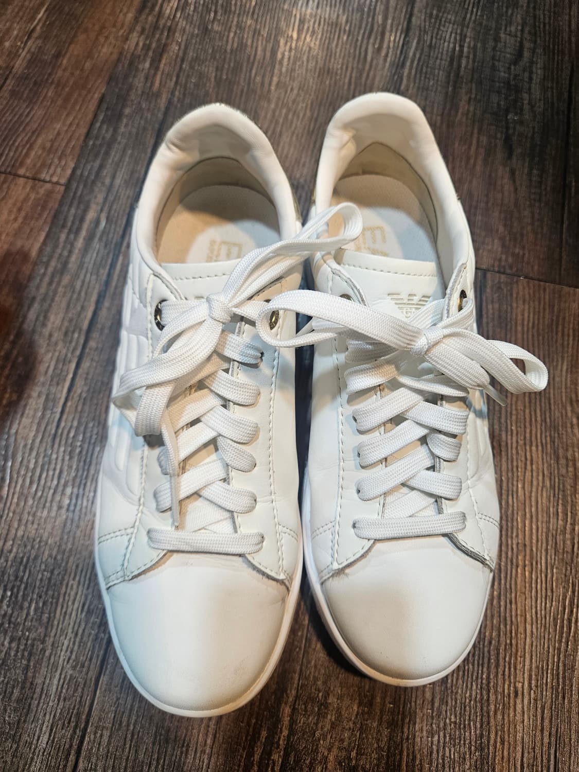 엠포리오 아르마니 EA7 화이트 레더 스니커즈 상품이미지2