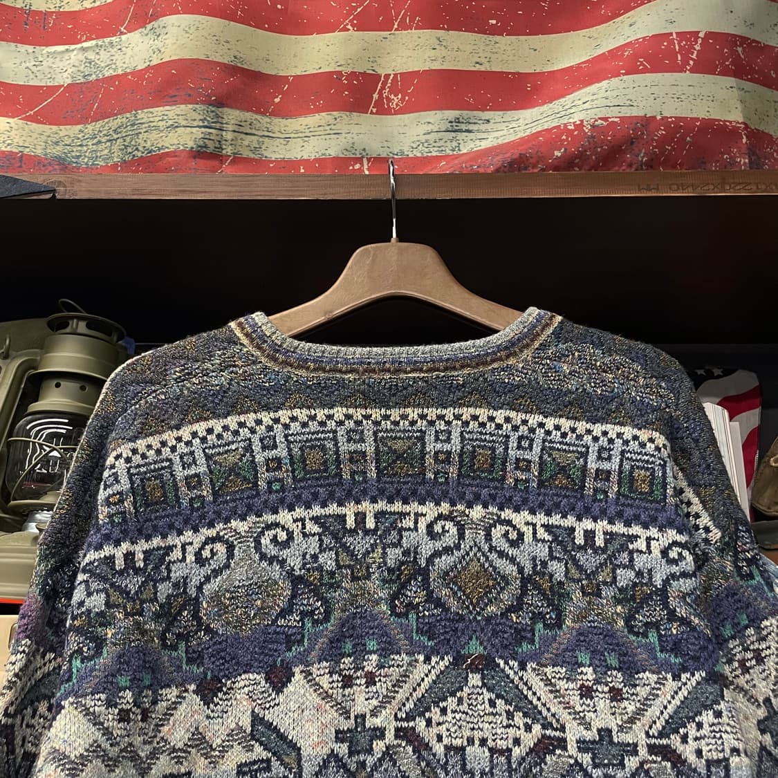 빈티지 에스닉 패턴 Made in Italy 니트 스웨터 N33 상품이미지4