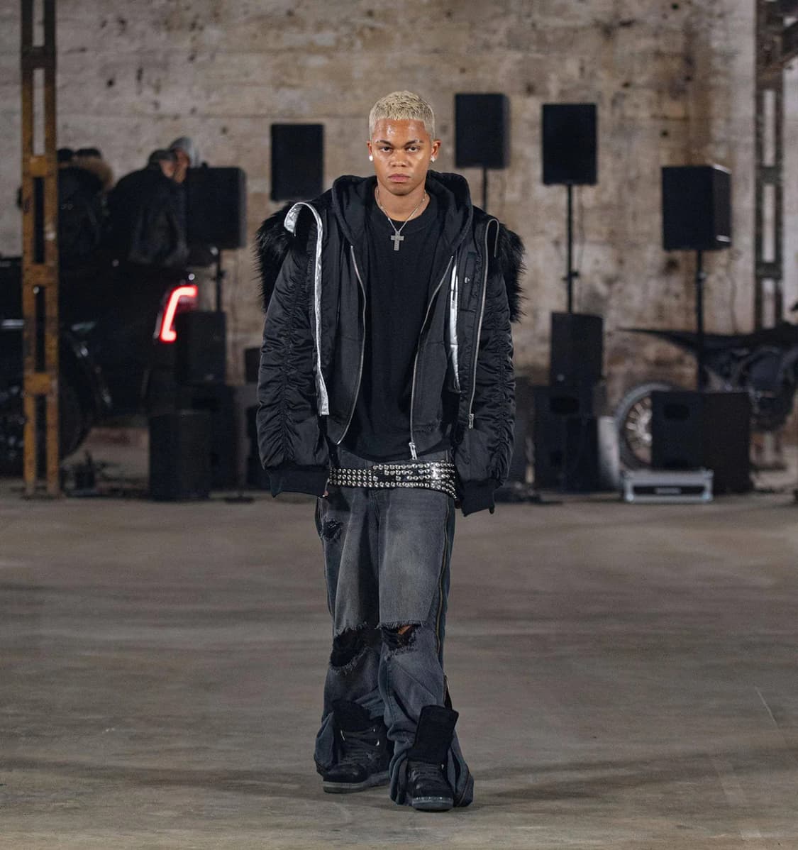 racer worldwide black button belt 상품이미지3