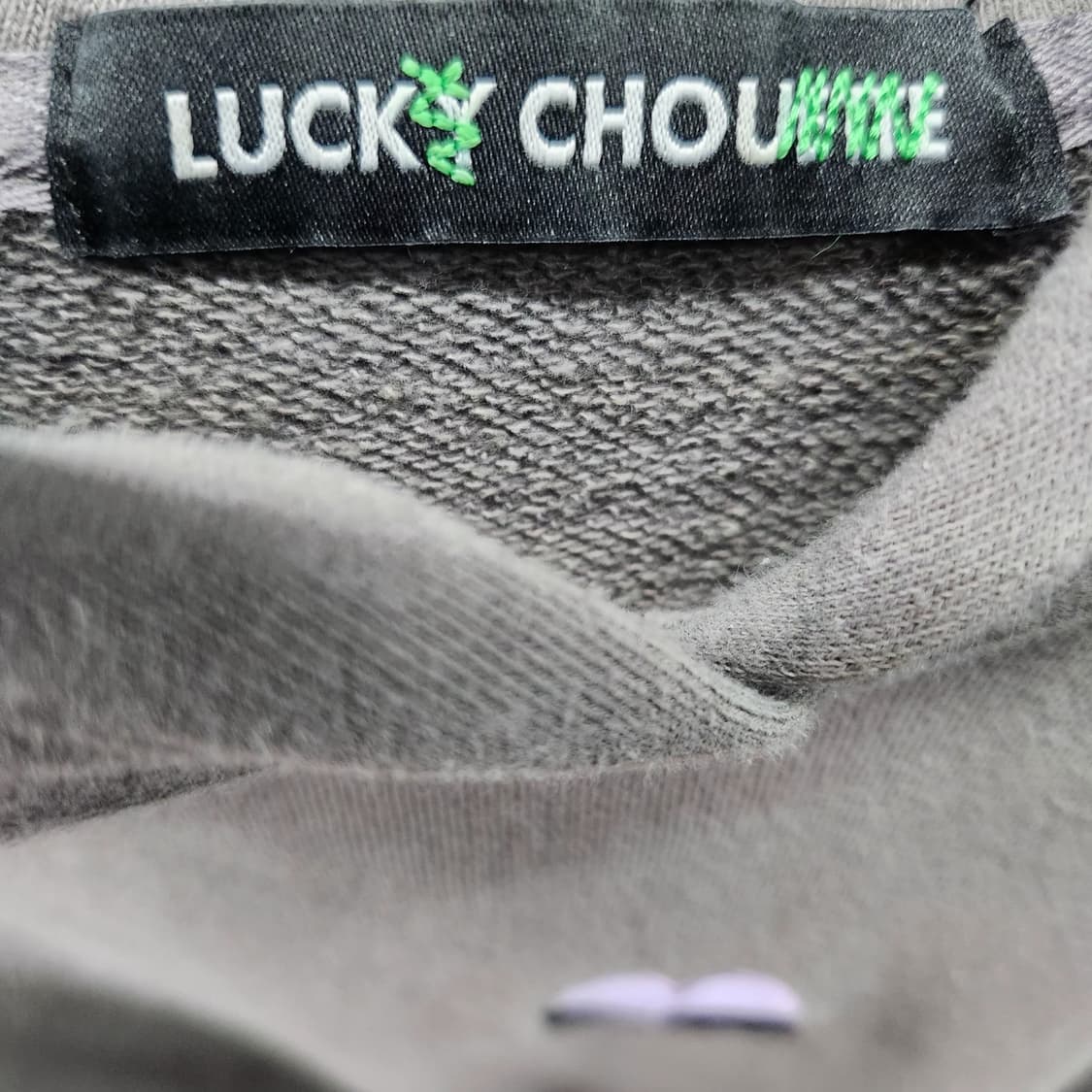 럭키슈에뜨 하트로고 자수 오버핏 후드티 F(XL) 상품이미지5