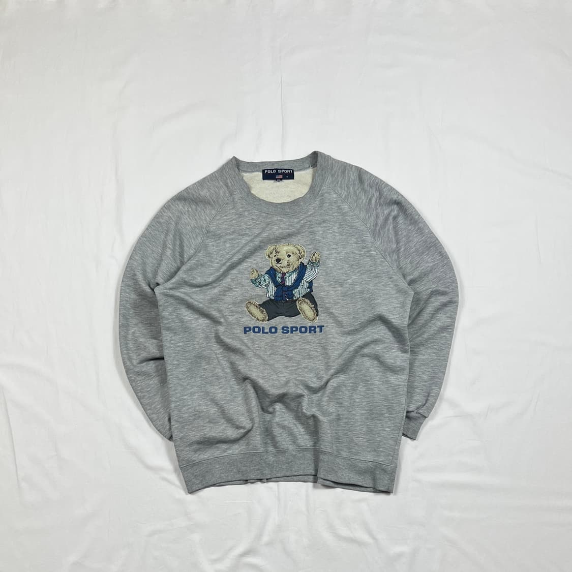 90‘s 폴로스포츠 polo sport 싯다운 베어 스웻셔츠 맨투맨 상품이미지1
