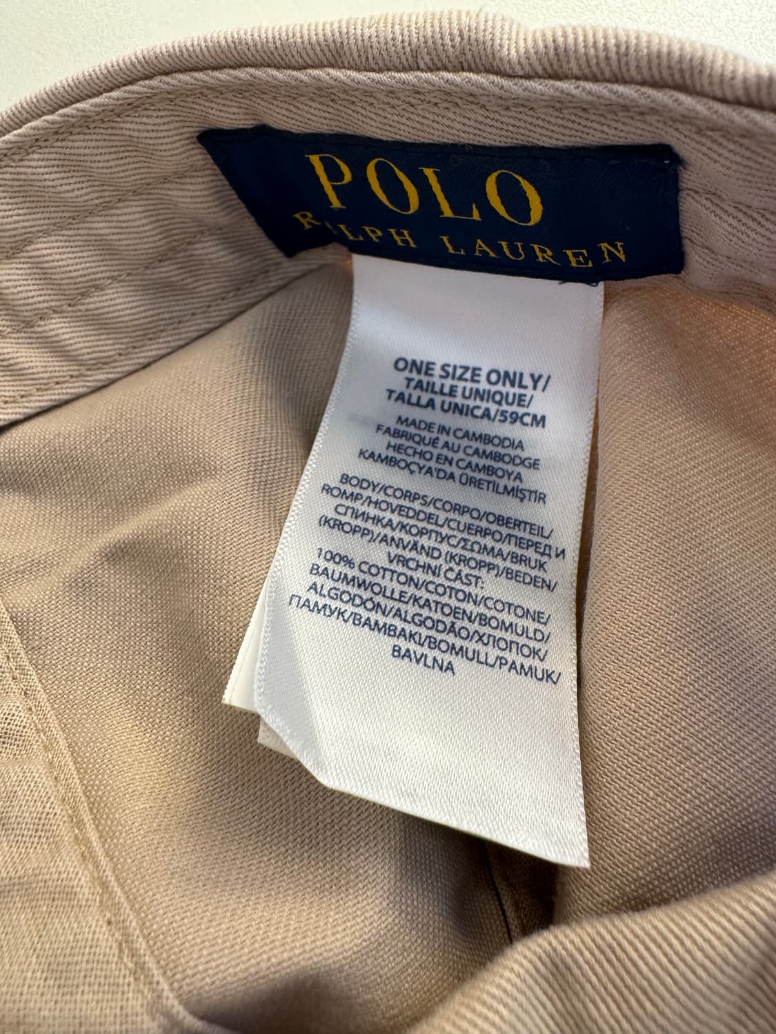 [OS]폴로 랄프로렌 코튼 볼캡 베이지 모자 상품이미지4