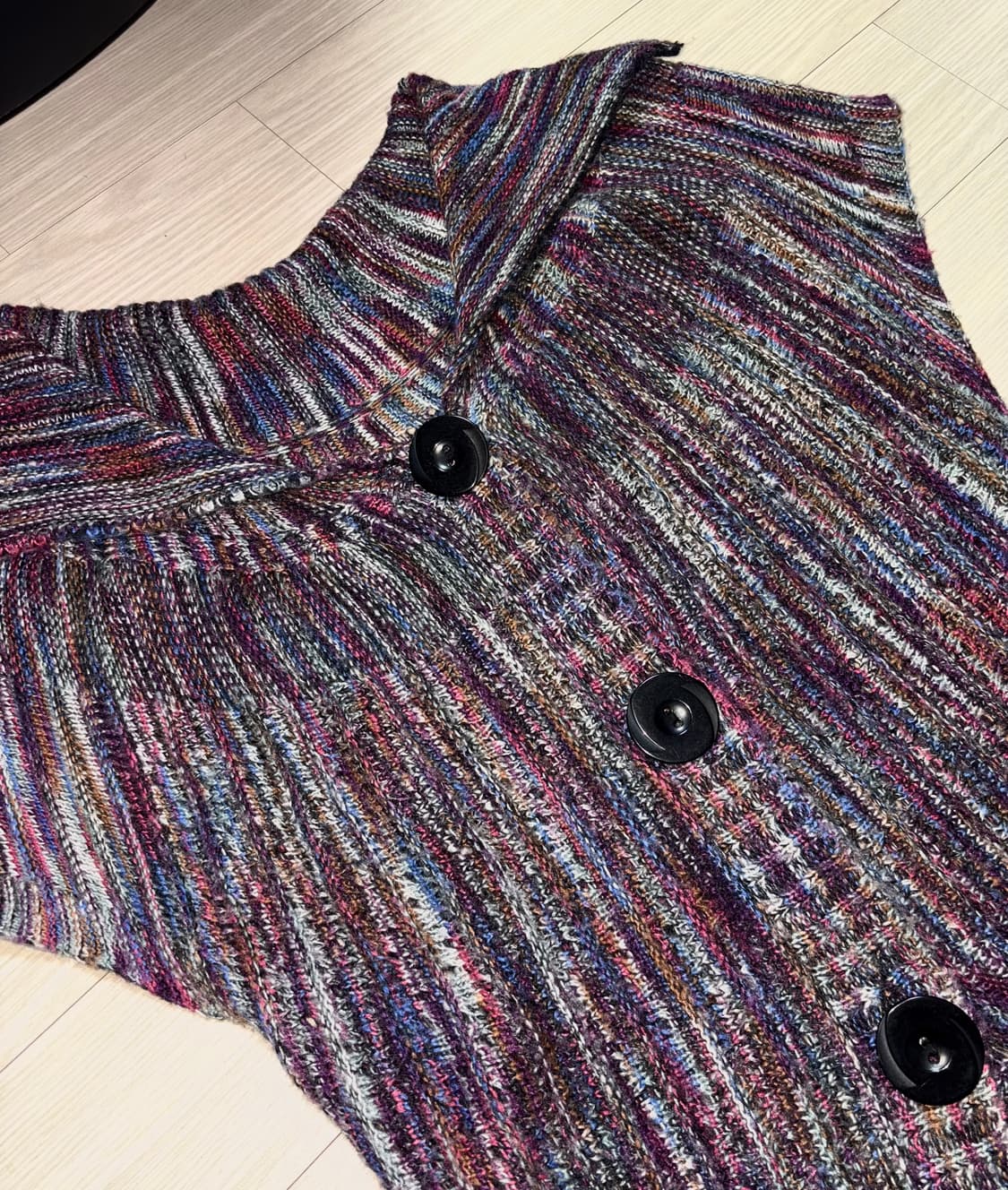 모리걸 니트 롱베스트 하구미 일본 빈티지 상품이미지2