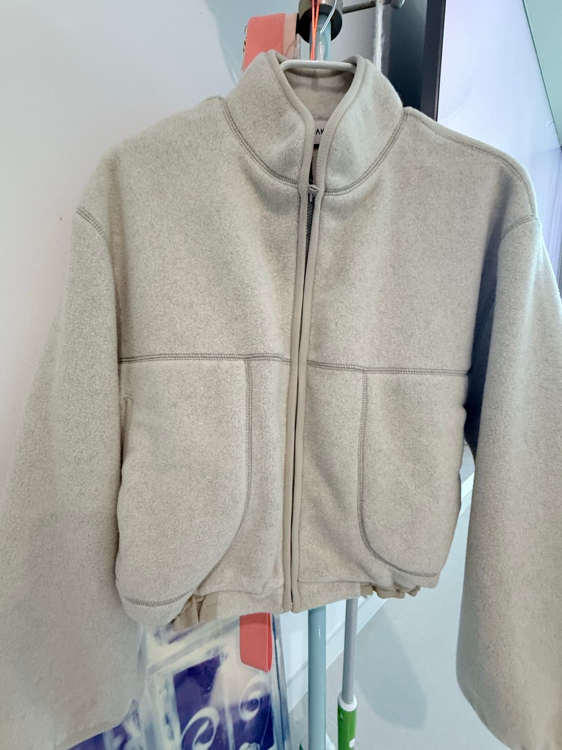 비이커 여성 플리스 자켓 베이지 새상품 상품이미지3