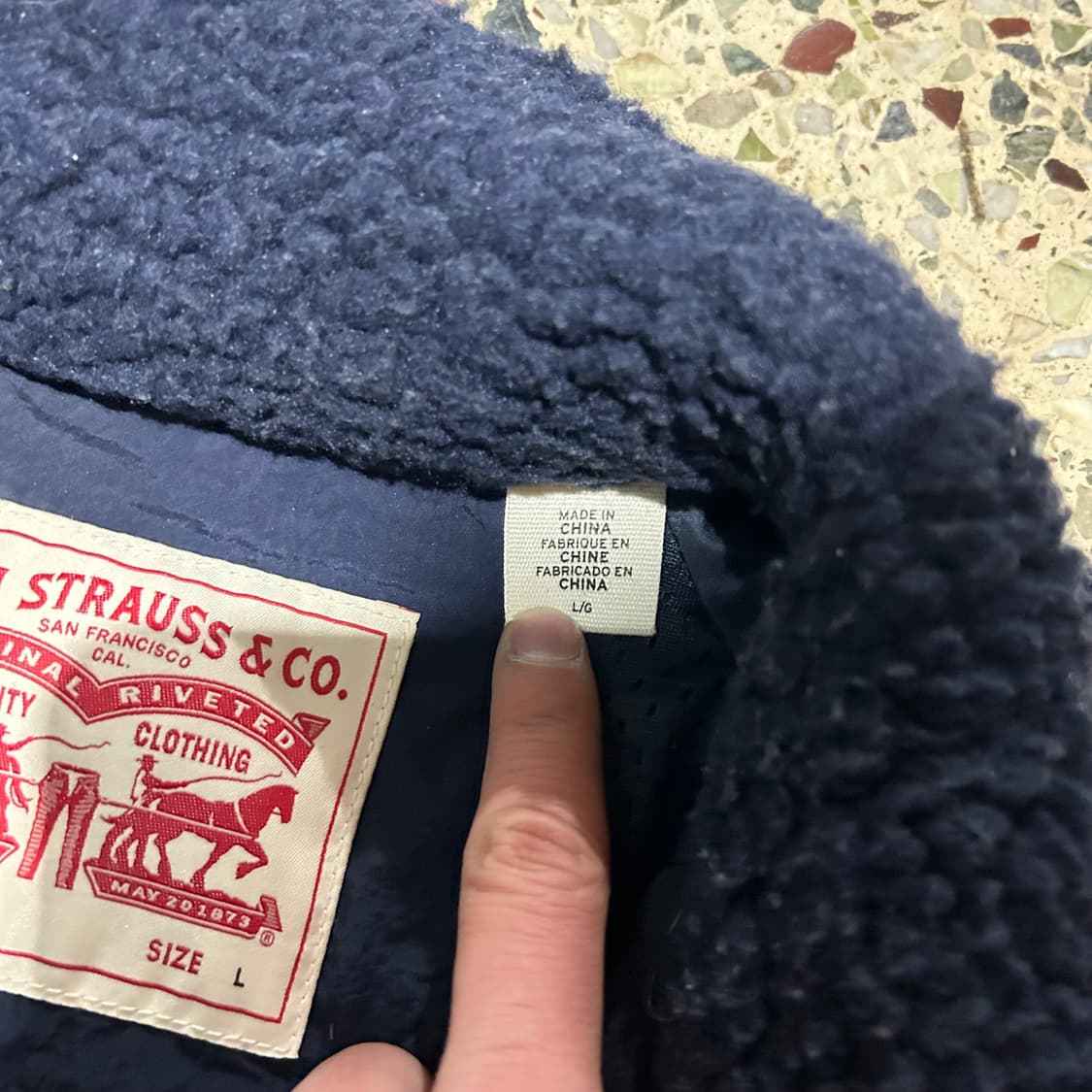 리바이스(Levis) 네이비 플리스 자켓 상품이미지5