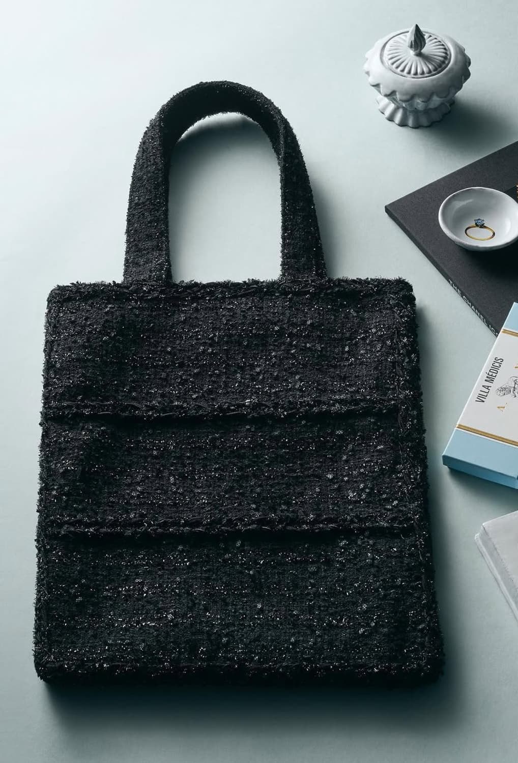 트위드 에코백 숄더백 상품이미지1