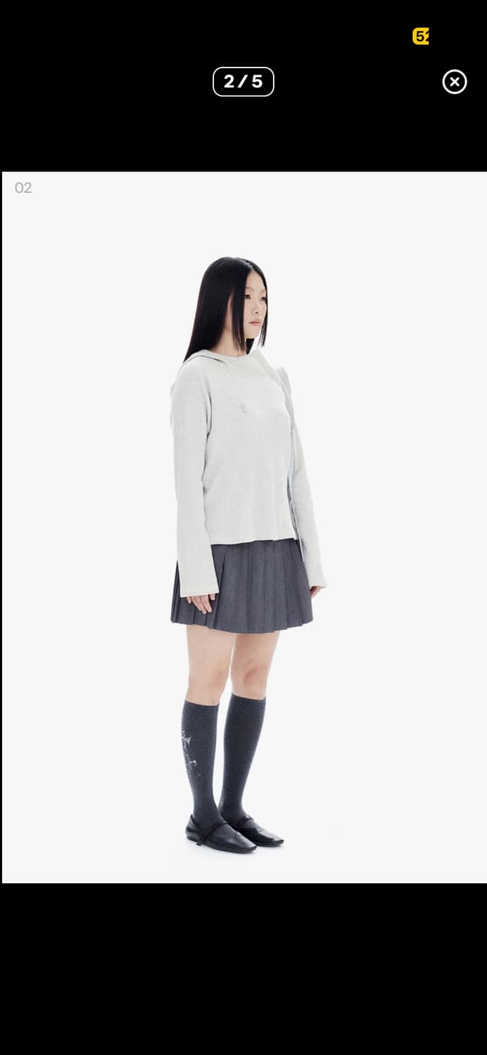 할로미늄 슬림 와플 후디 오트밀 상품이미지1