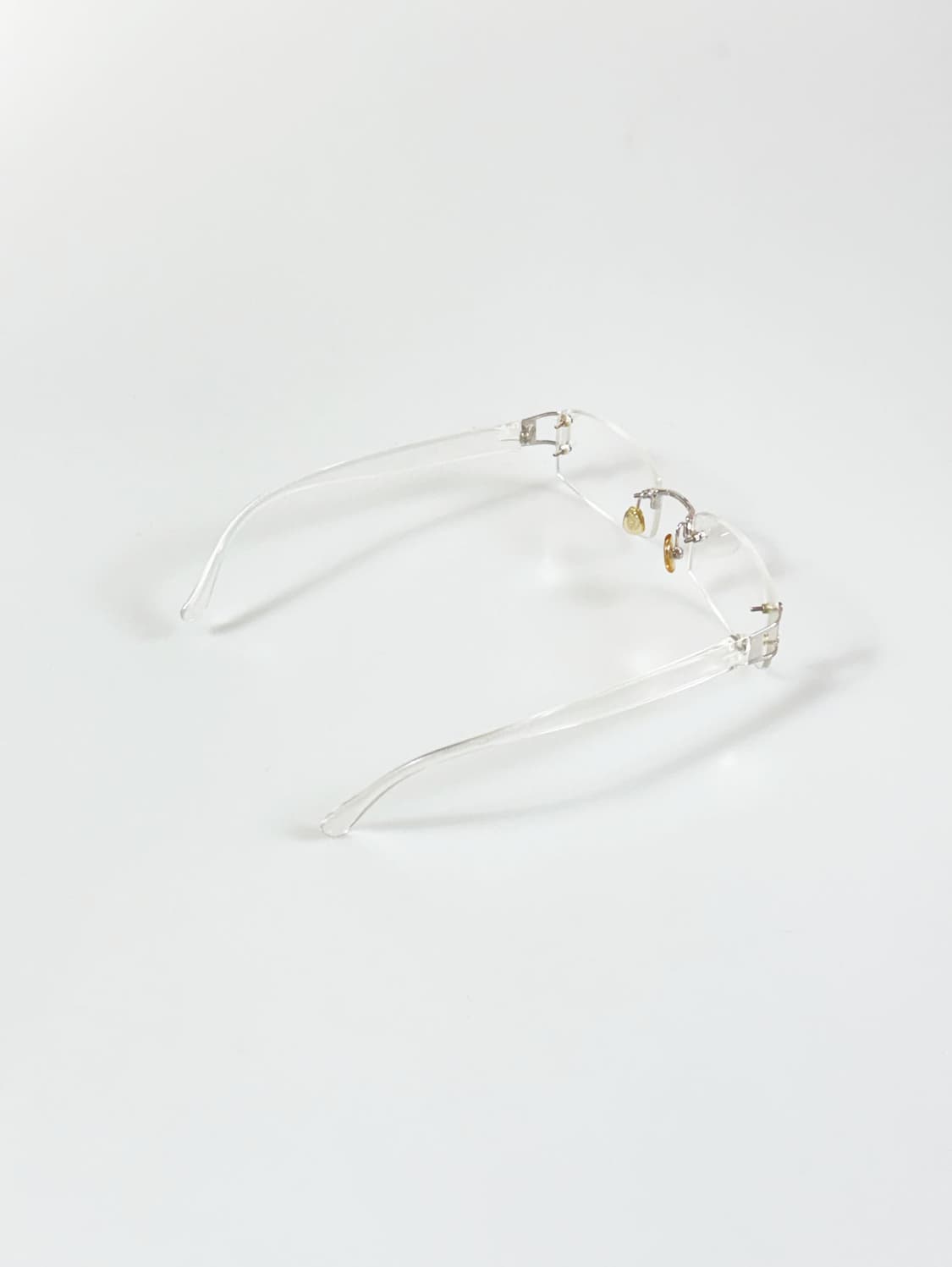 DARK 무테 스퀘어 클리어 프레임 빈티지 안경 상품이미지3