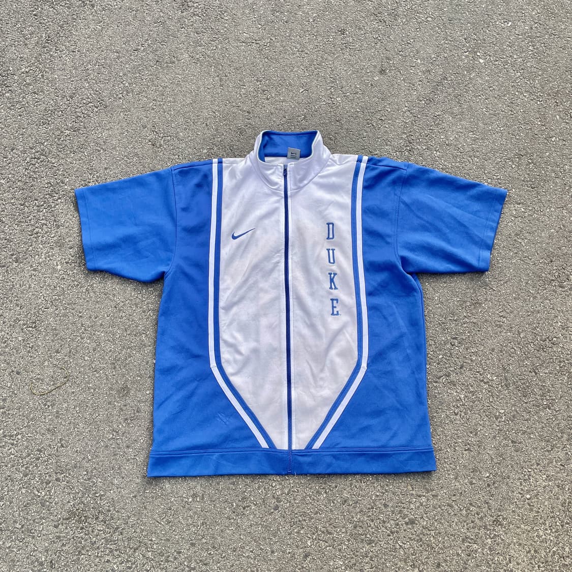 90s 나이키 듀크대 농구 슈팅 셔츠 올드스쿨 하프 져지 XL 상품이미지1