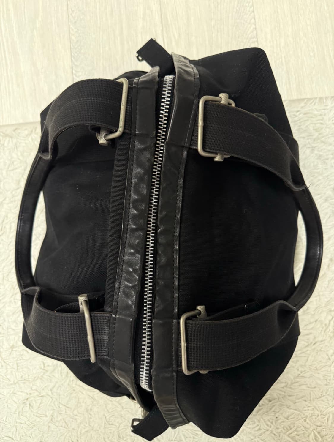 요지 야마모토 Y’s 레더 트림 캔버스 토트백L 상품이미지5