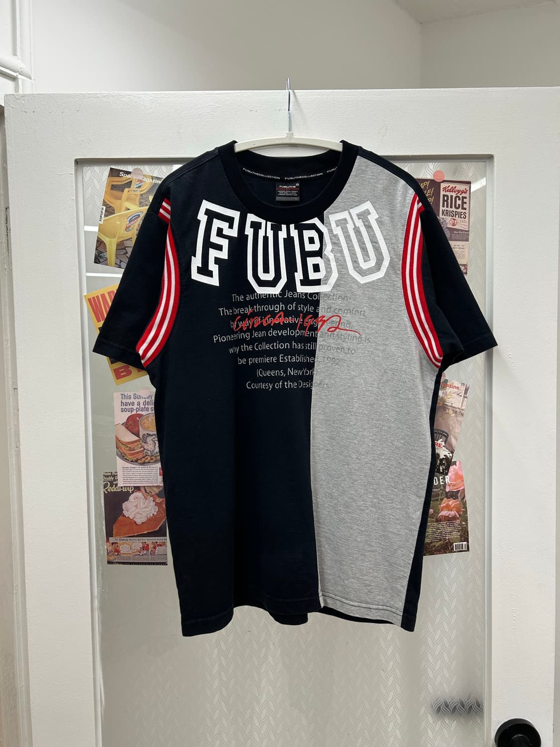 FUBU Y2K 빅로고 반팔 티셔츠 블록코어 스트릿룩 상품이미지1