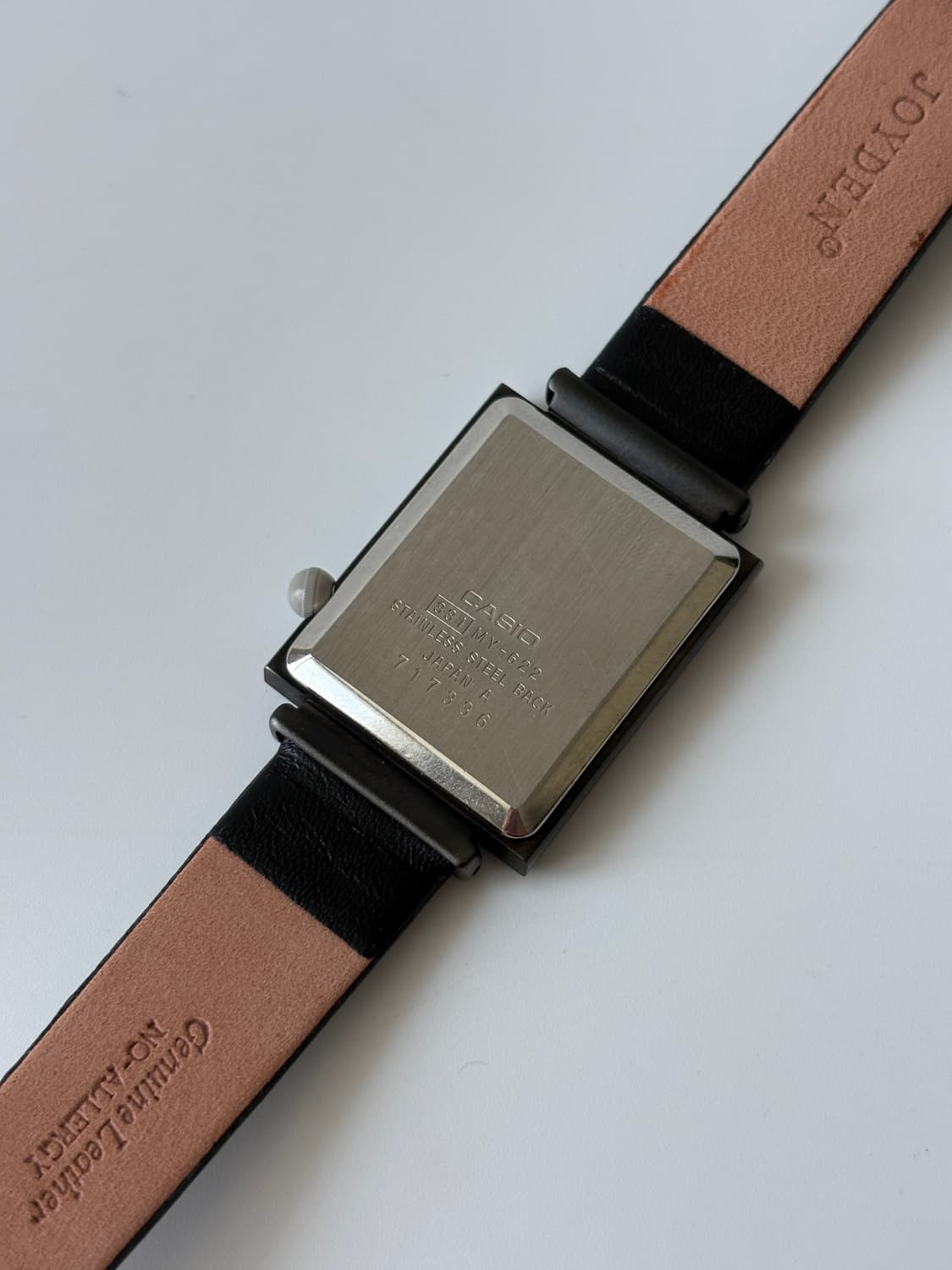 카시오 1980년대 Marly 블랙 스퀘어 쿼츠 남녀공용 상품이미지6