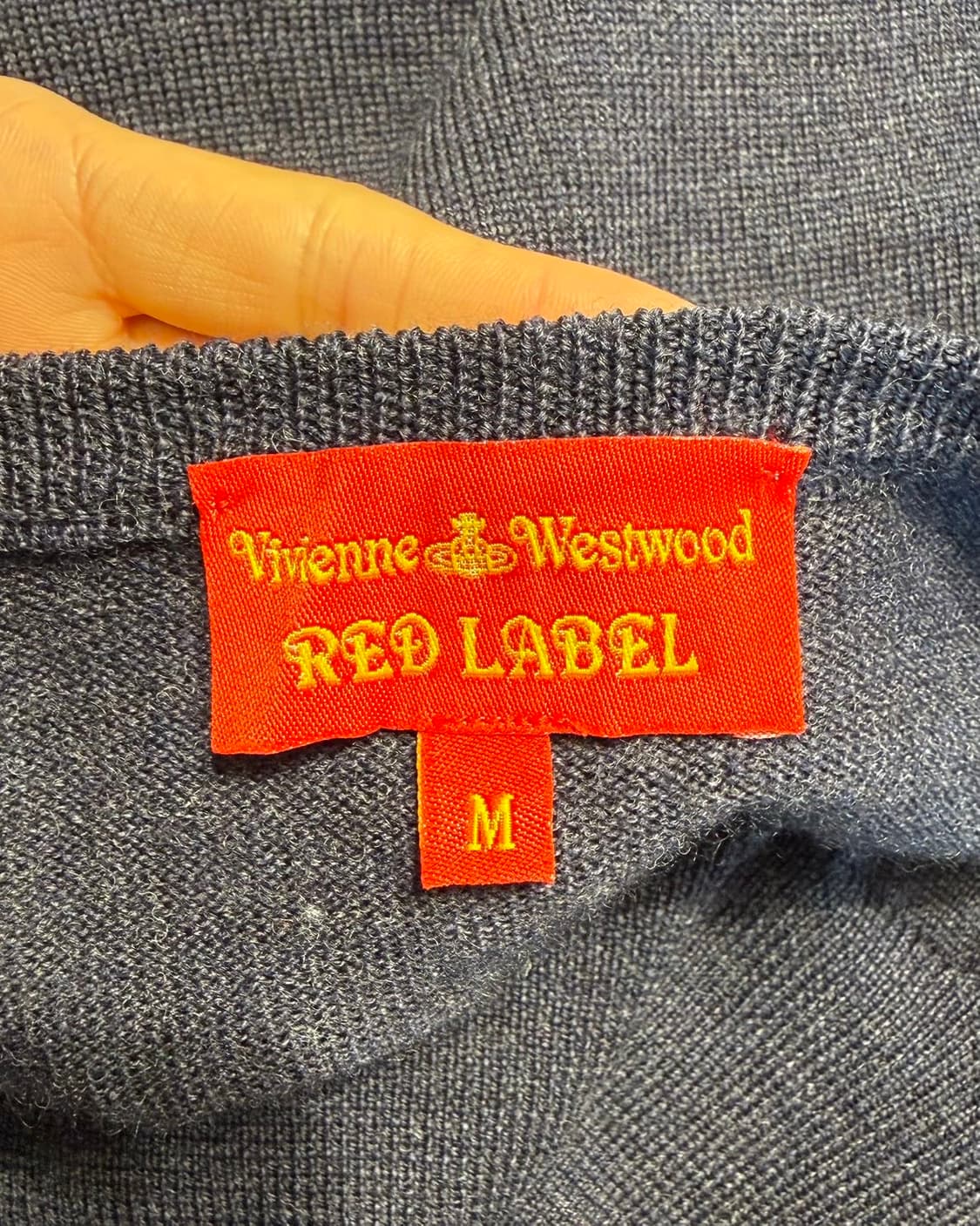 비비안 웨스트우드 레드라벨 네이비 orb자수 오브 니트  상품이미지8