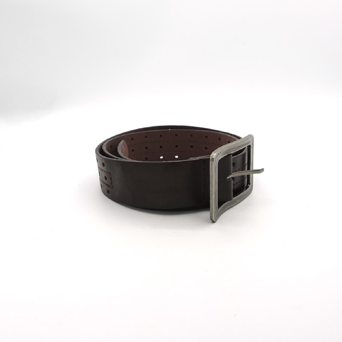 VINTAGEBELT 빈티지 롱스퀘어 버클 펀치홀 레더 벨트 상품이미지3