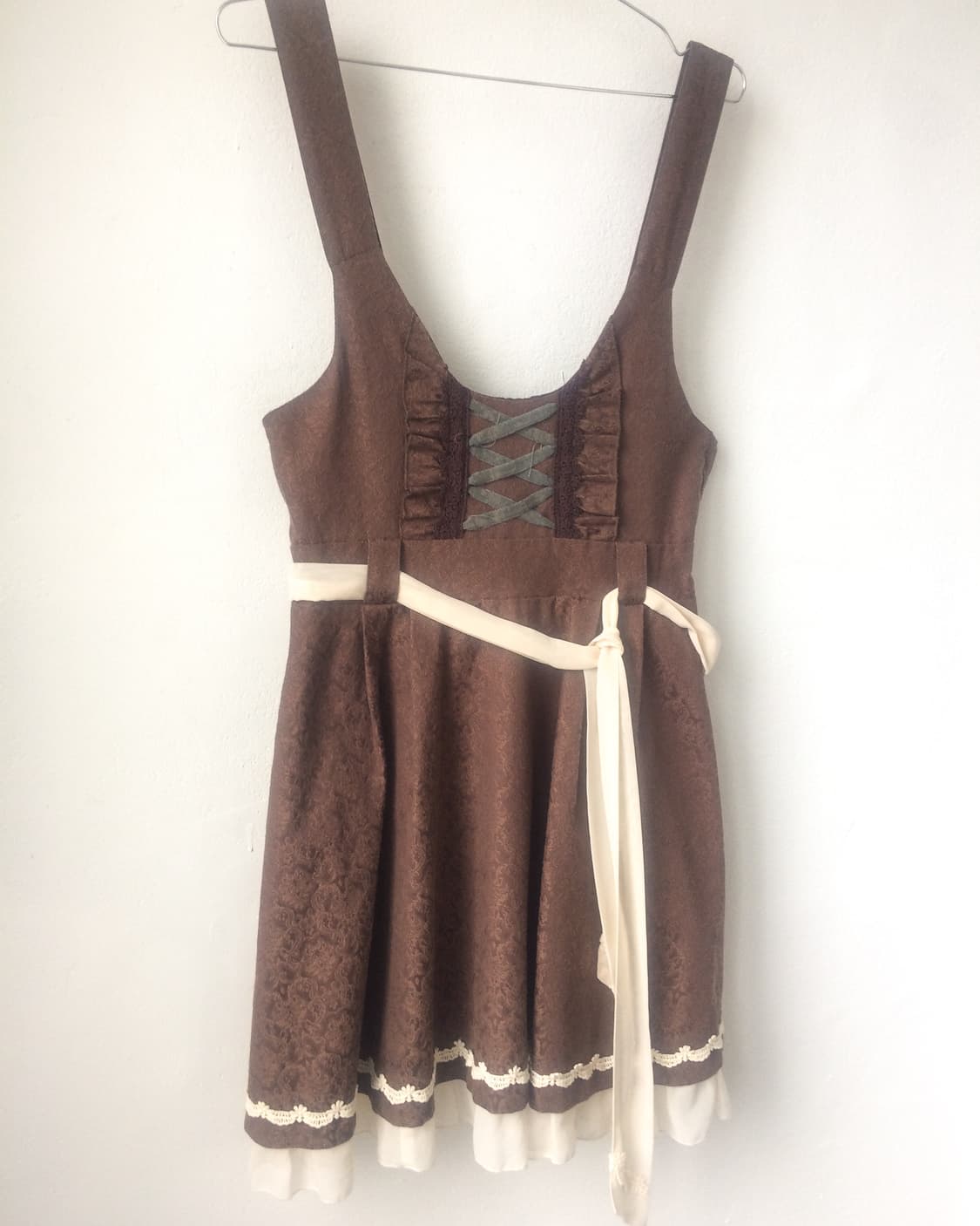 Ornament pattern suspender onepiece 상품이미지3