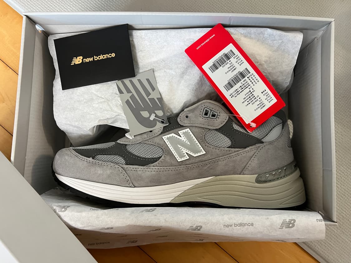 [새제품] 뉴발란스 코리아 992 코어 그레이 270 D 상품이미지2