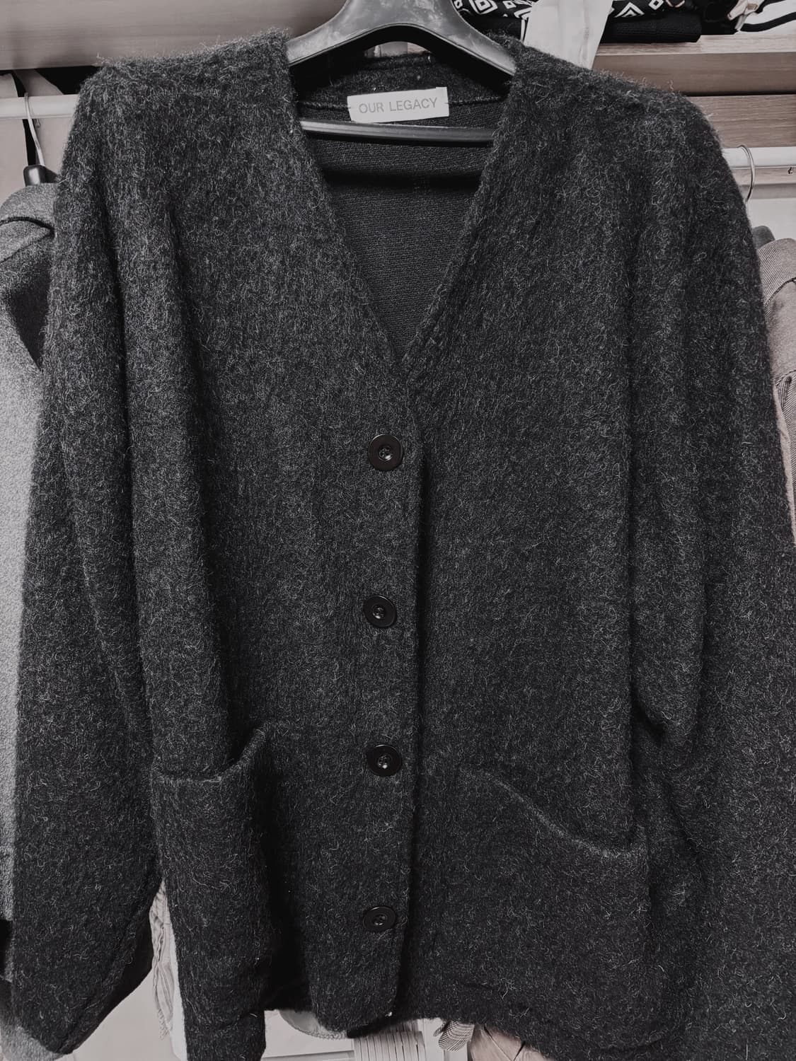 아워레가시 가디건 모헤어 블랙 48 상품이미지3