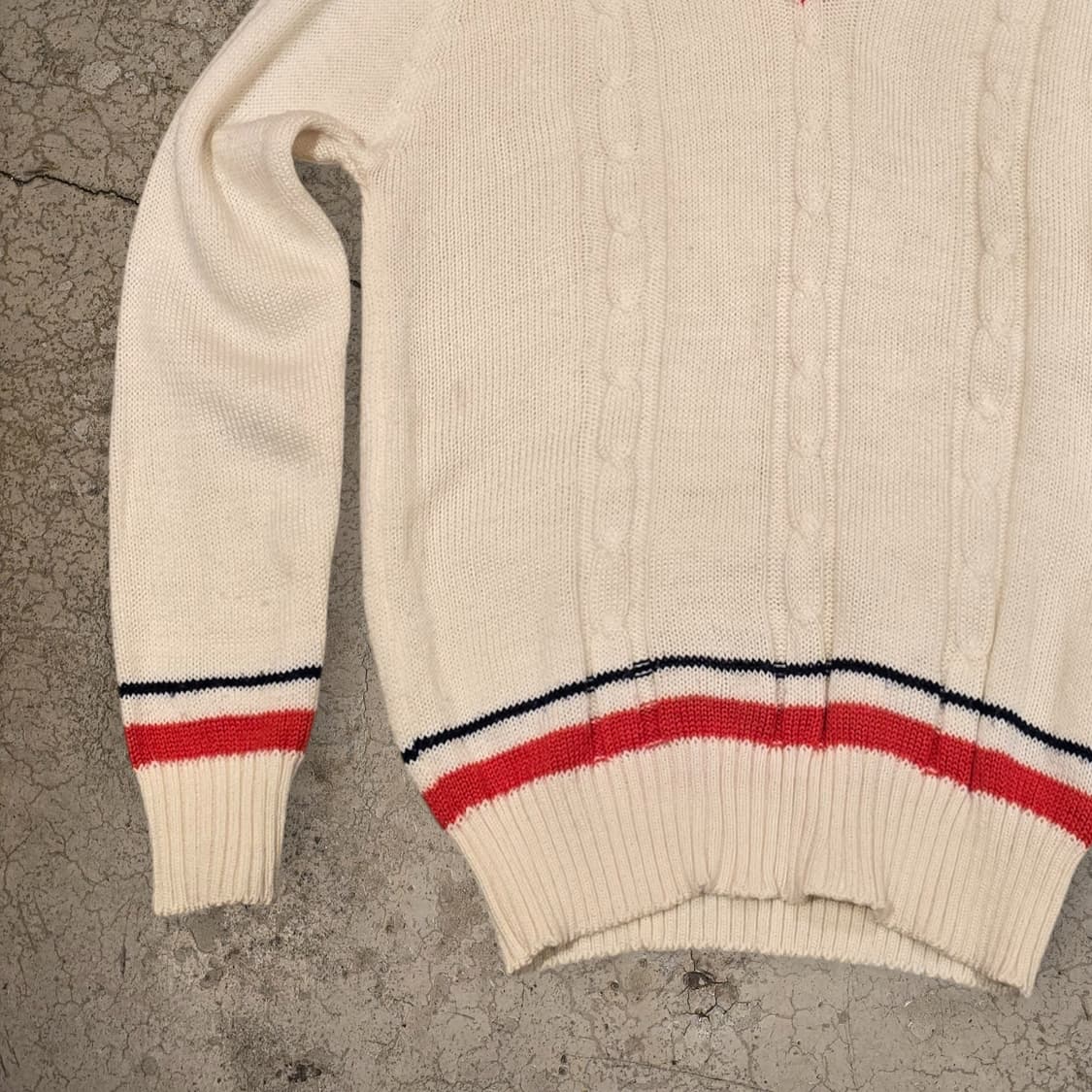 80s 빈티지 크리켓 v넥 스웨터 상품이미지3