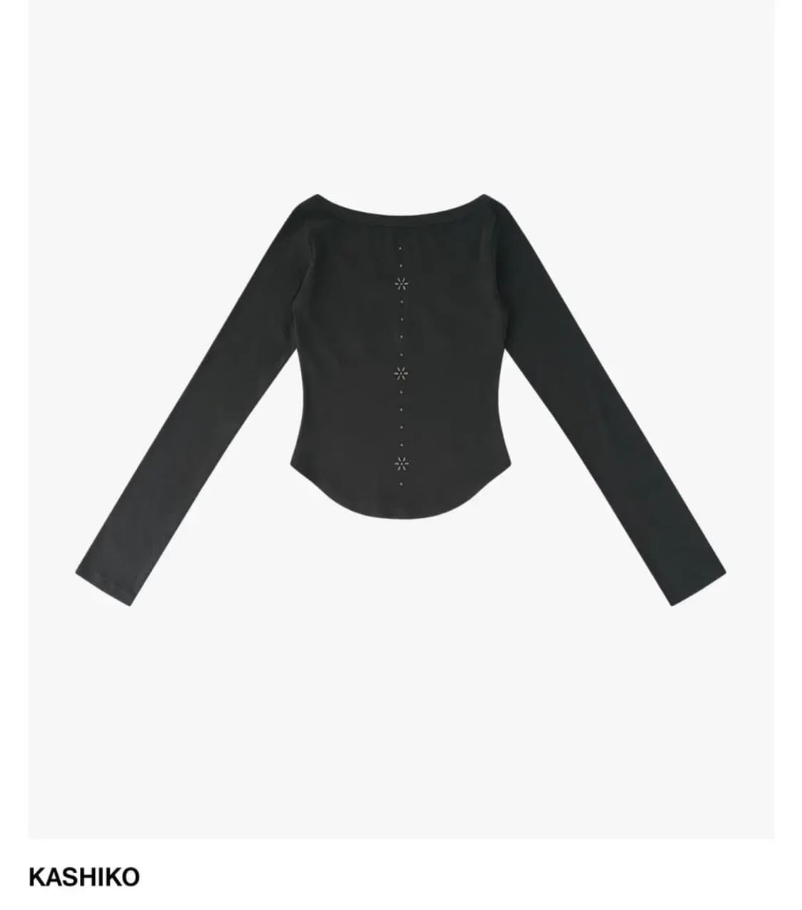 카시코 몽크 롱 슬리브 차콜 Monk Long Sleeve Top 상품이미지2