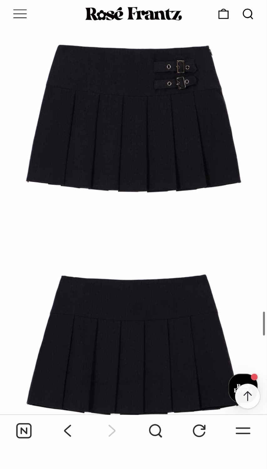 로제프란츠 스커트 Double Buckle Pleat Mini Skirt 상품이미지2