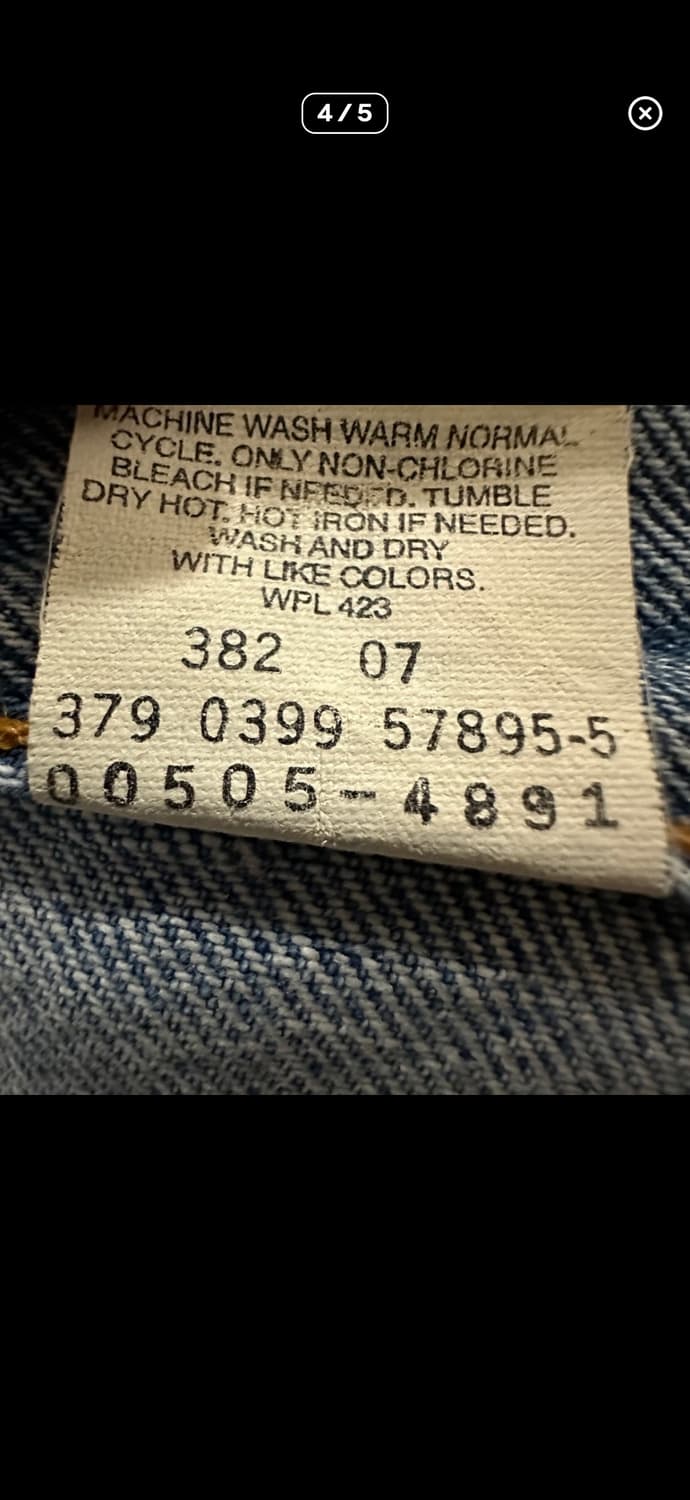LEVI'S 505 90's usa made denim pants 상품이미지4