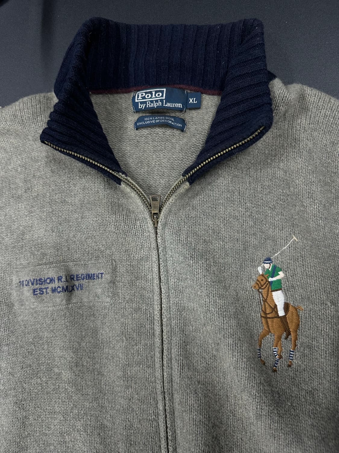 폴로 랄프로렌 빅포니 투웨이 램스울 니트 집업 자켓 상품이미지5