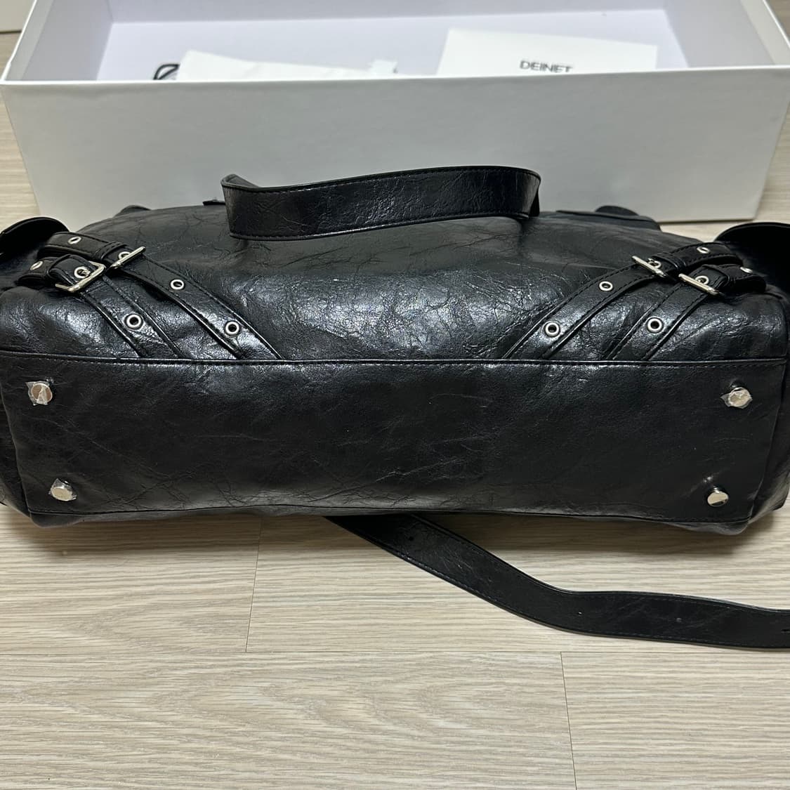 다이닛 스터드 포켓 빅백 블랙 상품이미지5