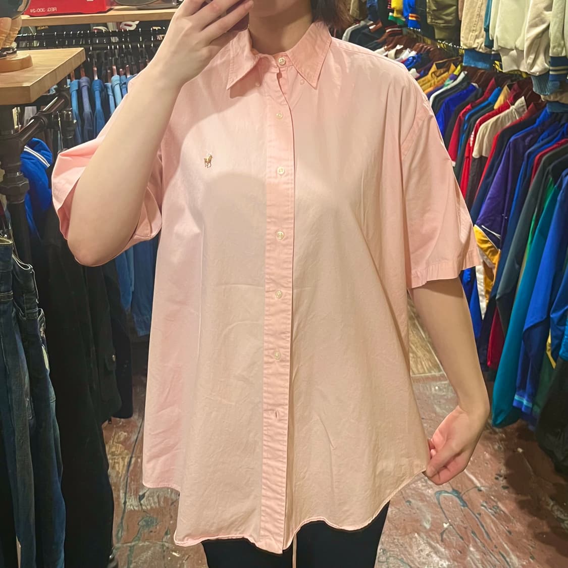 [HI] 폴로 반팔셔츠 연핑크 상품이미지2