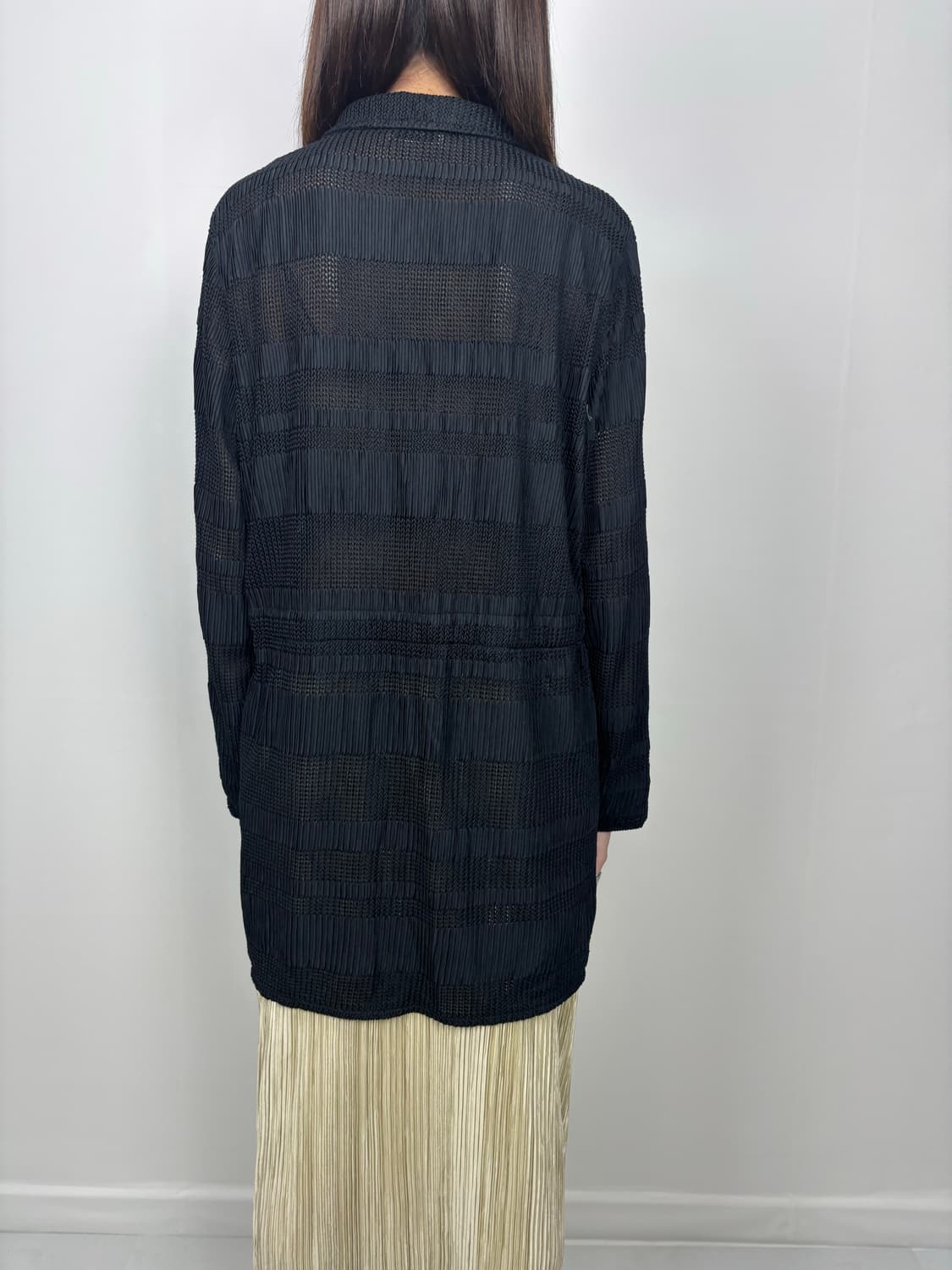 MIXED PATTERN PLEATED SHIRT  상품이미지2