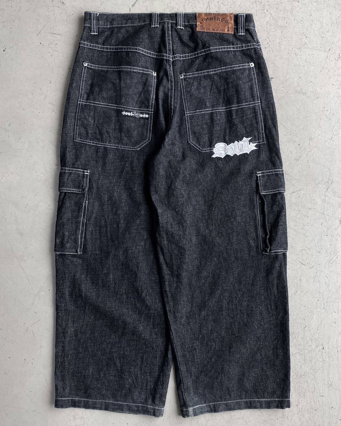 빈티지 소울 U.S.A 올드 잉글리쉬 포켓 데님 벌룬 팬츠 y2k 상품이미지3