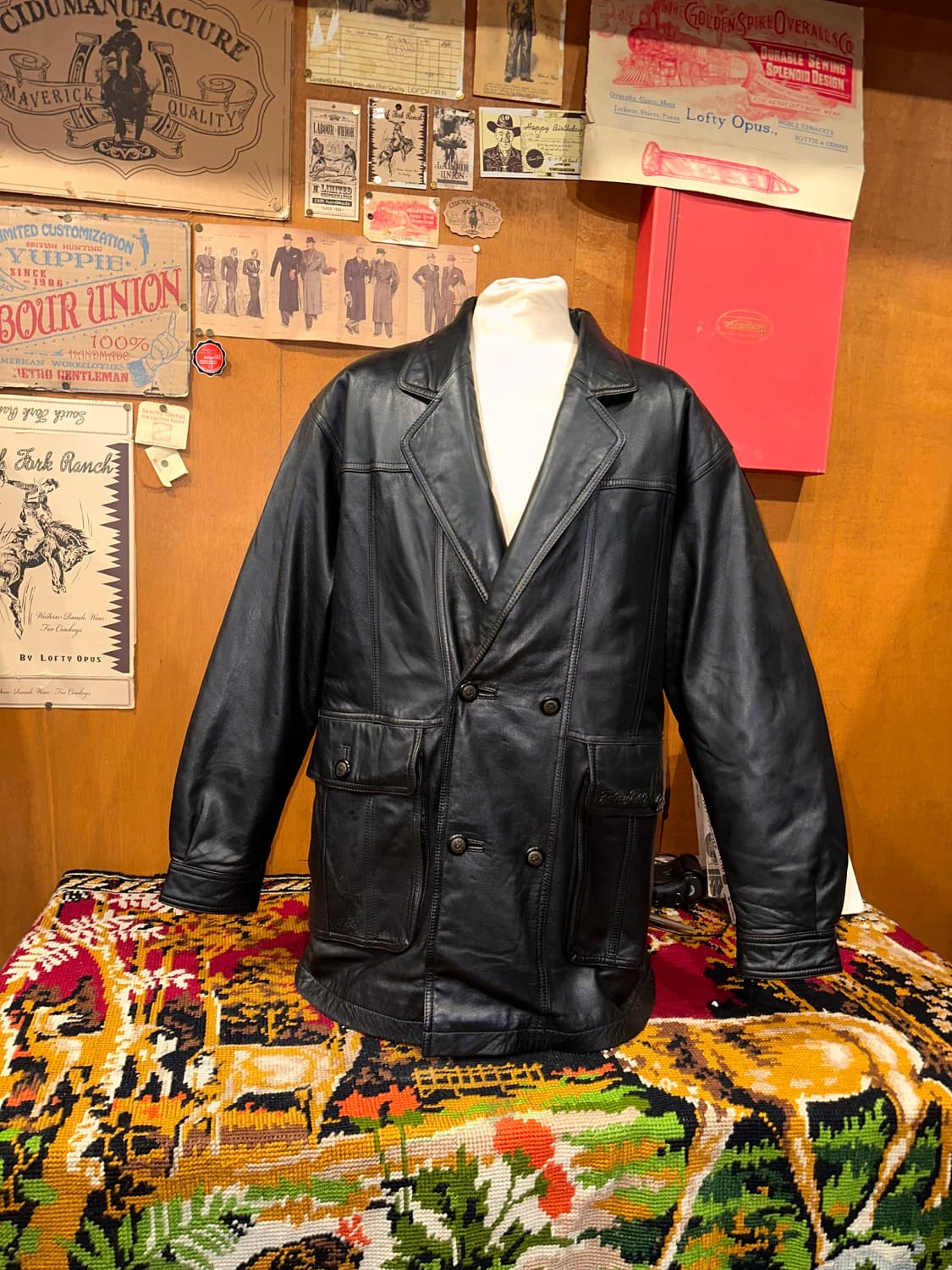 ( XL-2XL ) 가죽카코트 가죽자켓 레더자켓 워크웨어 아메카지 빈티지 상품이미지1