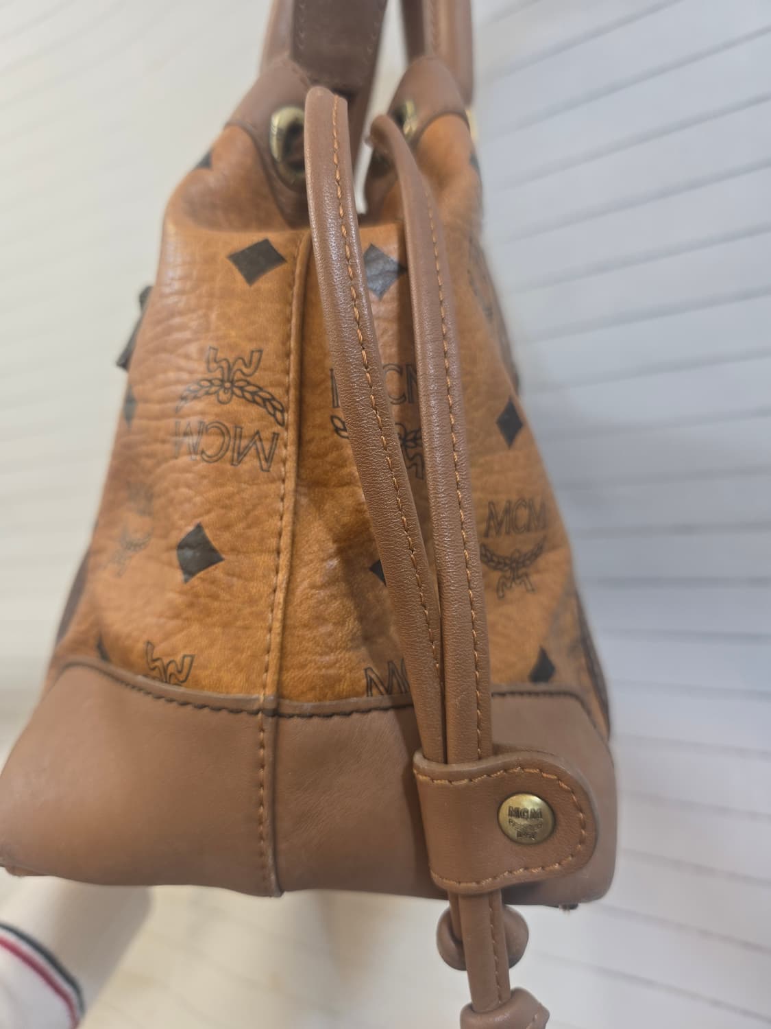 MCM 로고 숄더백(정품) 브라운 토트백 상품이미지6