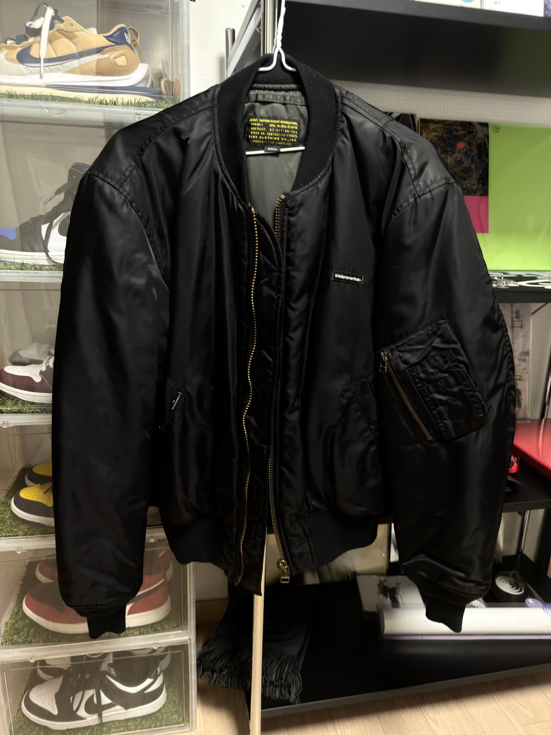 (S) 디스이즈네버댓 빈티지 항공점퍼 블랙 상품이미지1