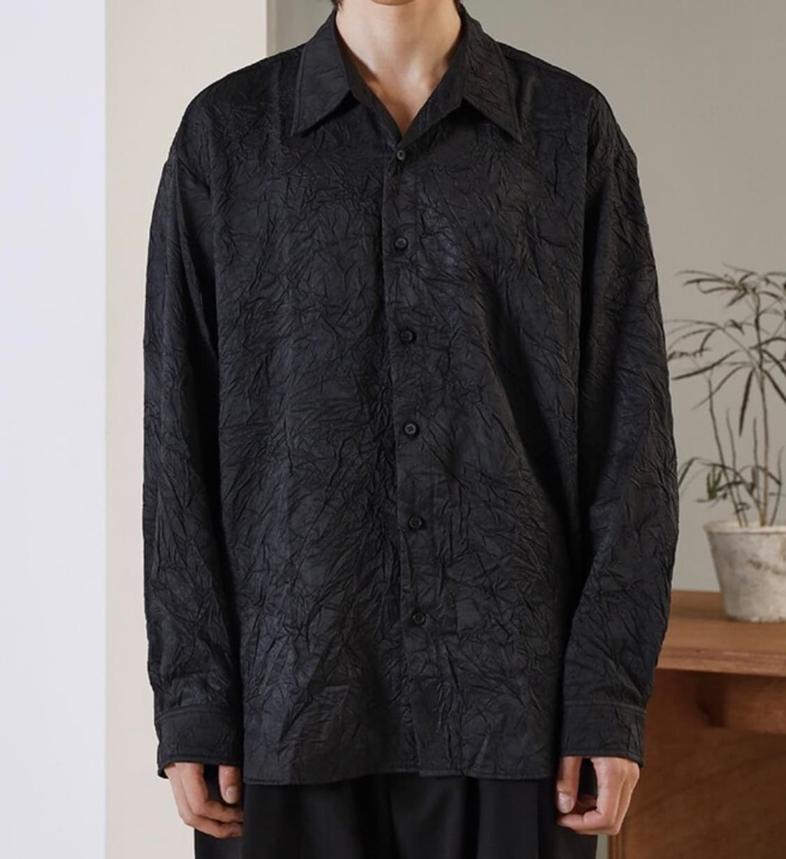 음양 Irregular wrinkle shirt 사이즈m 상품이미지1