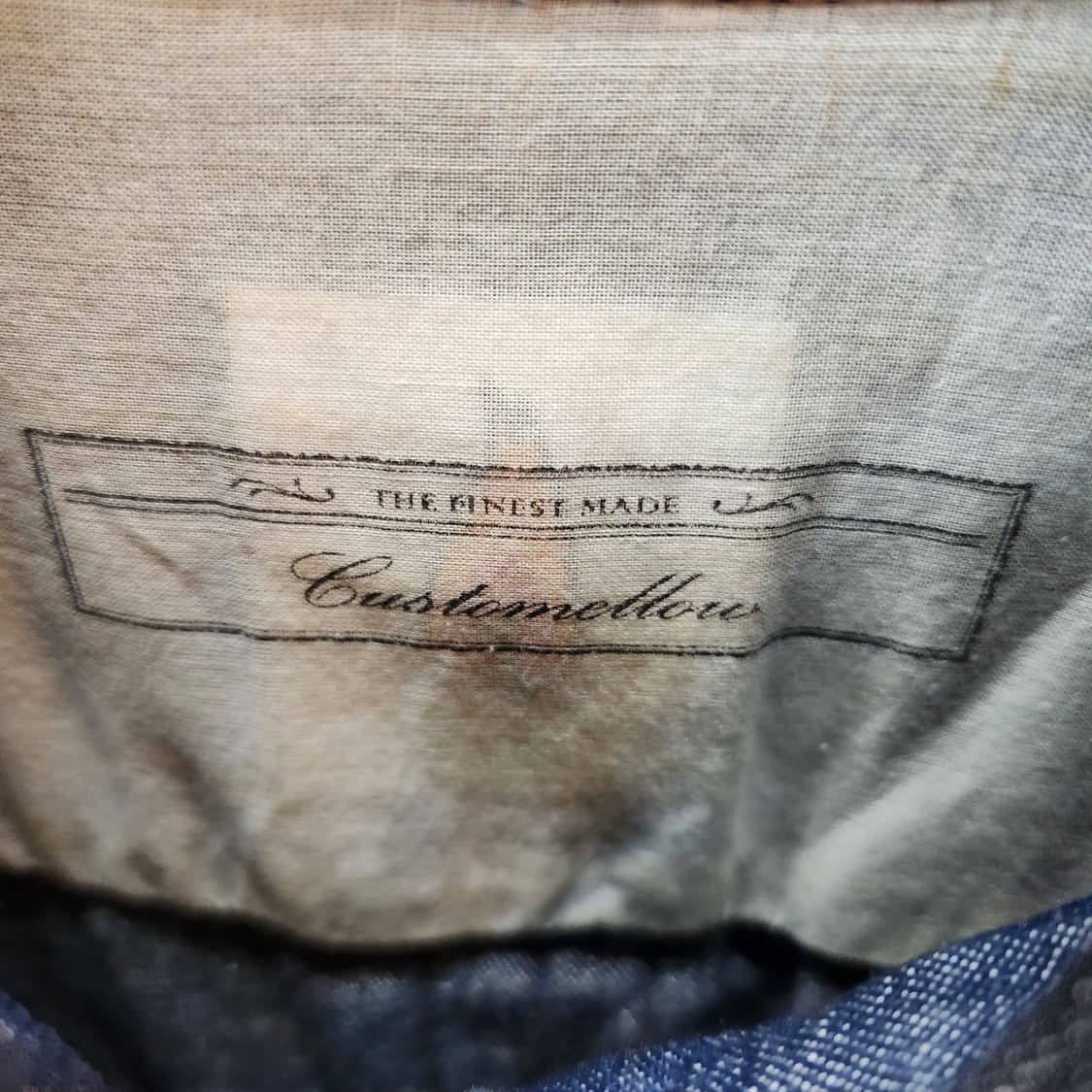 커스텀멜로우 원포켓 배색 데님 셔츠 100(M) 남여공용 상품이미지5