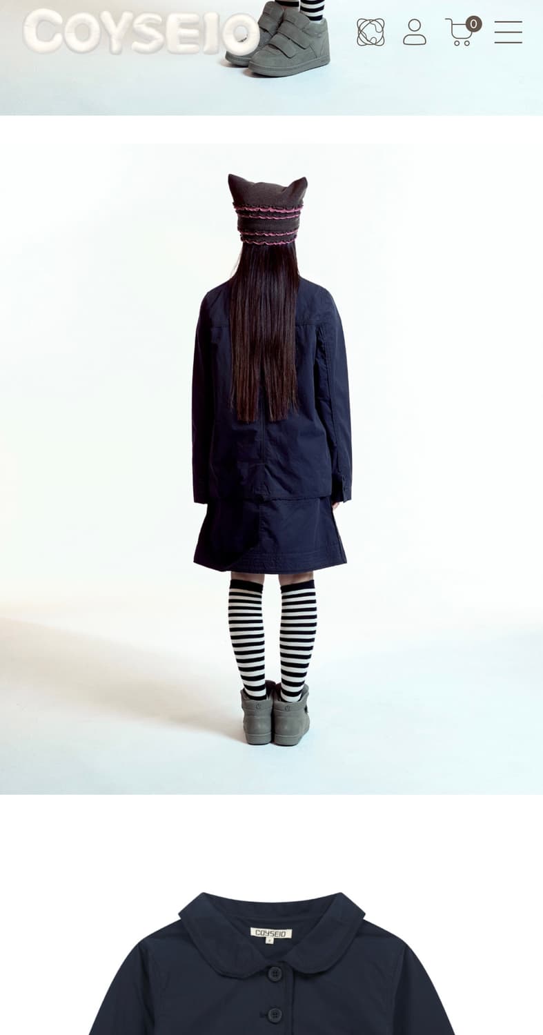 Coyseio RAW EDGE COTTON JACKET NAVY 상품이미지5