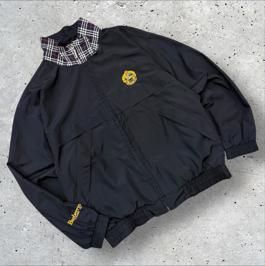 [100] 버버리 런던 블랙 체크 카라 바람막이 자켓 B719 상품이미지1