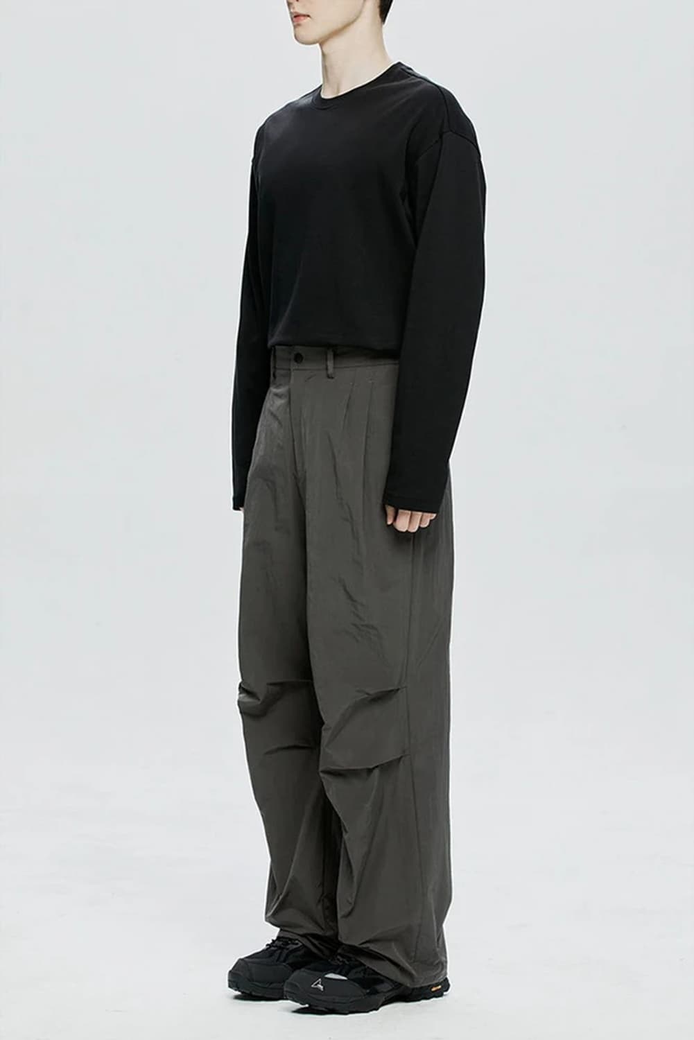 인스펙터 INSPECTOR 나일론 투턱 와이드 팬츠 PN5218 상품이미지2