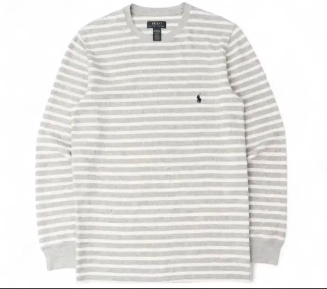 구해요) 엄성현 폴로 랄프로렌 그레이 스트라이프 롱슬리 브 티셔츠 구해요 상품이미지1