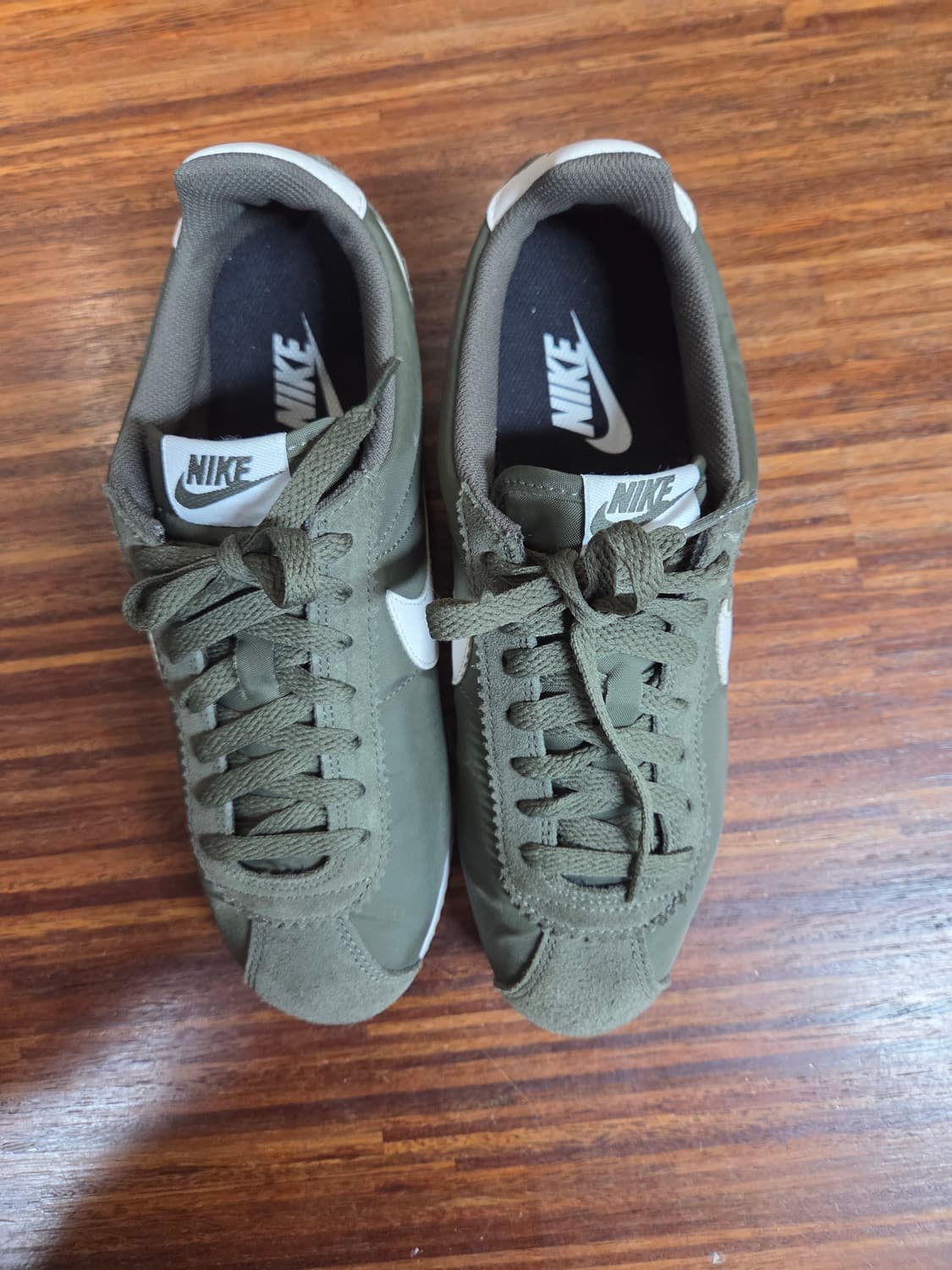 나이키 코르테즈 나일론 스웨이드 카키흰 255 상품이미지3