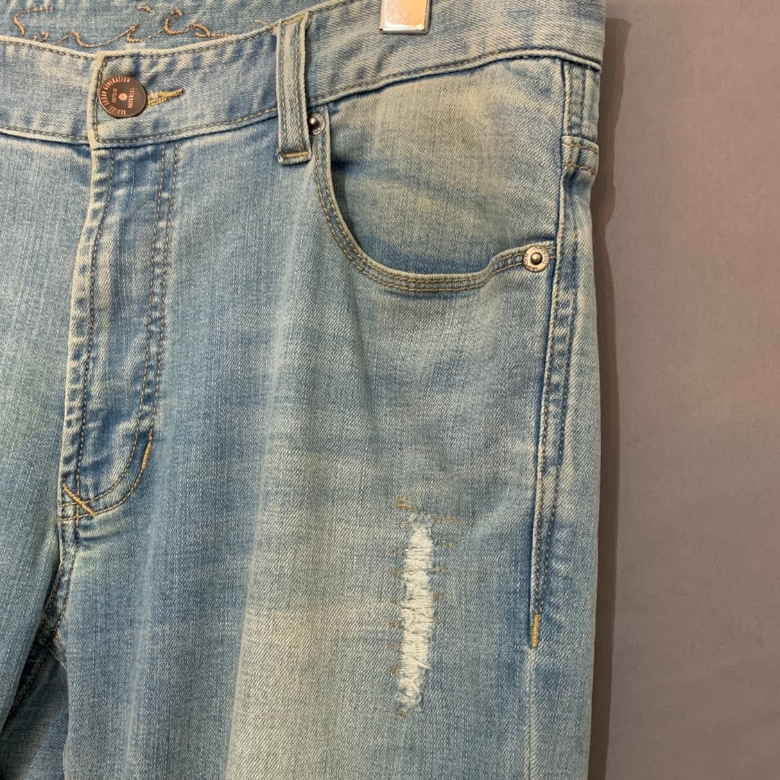 32인치 시리즈 힙스터 데미지 스판 데님 청바지 상품이미지4