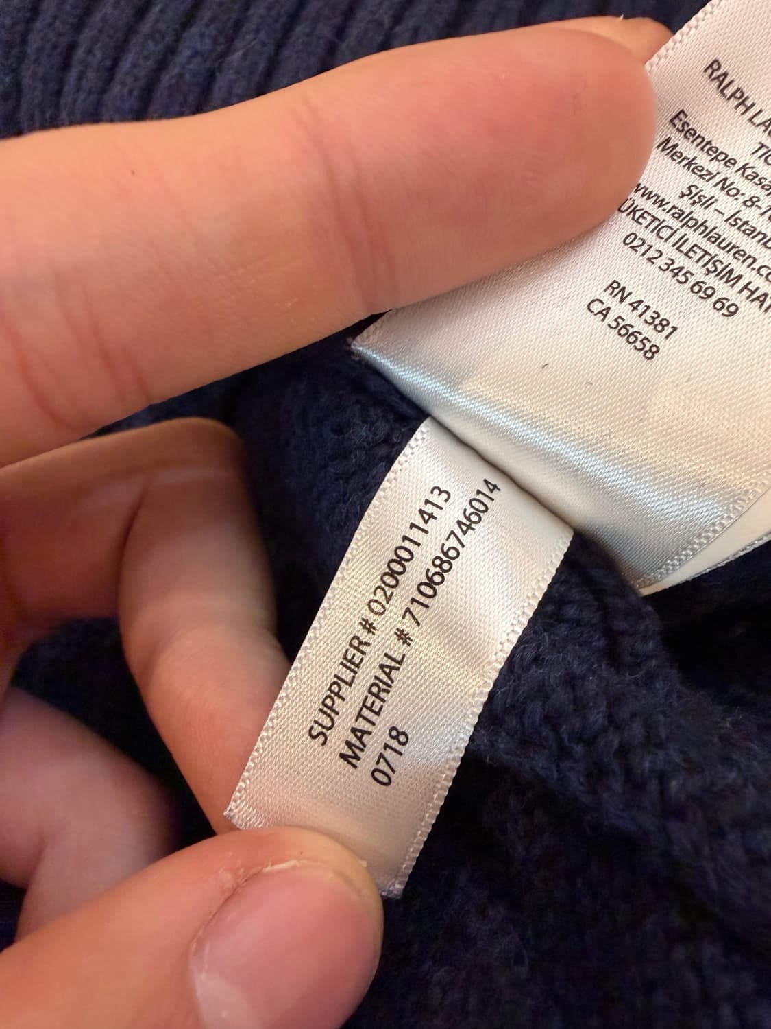 폴로 랄프로렌 꽈배기 케이블 니트 네이비 상품이미지6