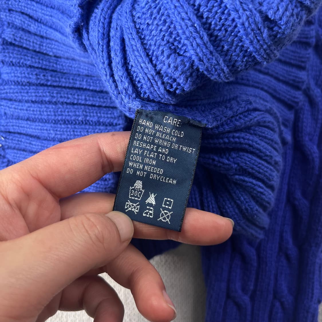 W 90 폴로랄프로렌 꾀배기 버튼 블루니트 상품이미지5