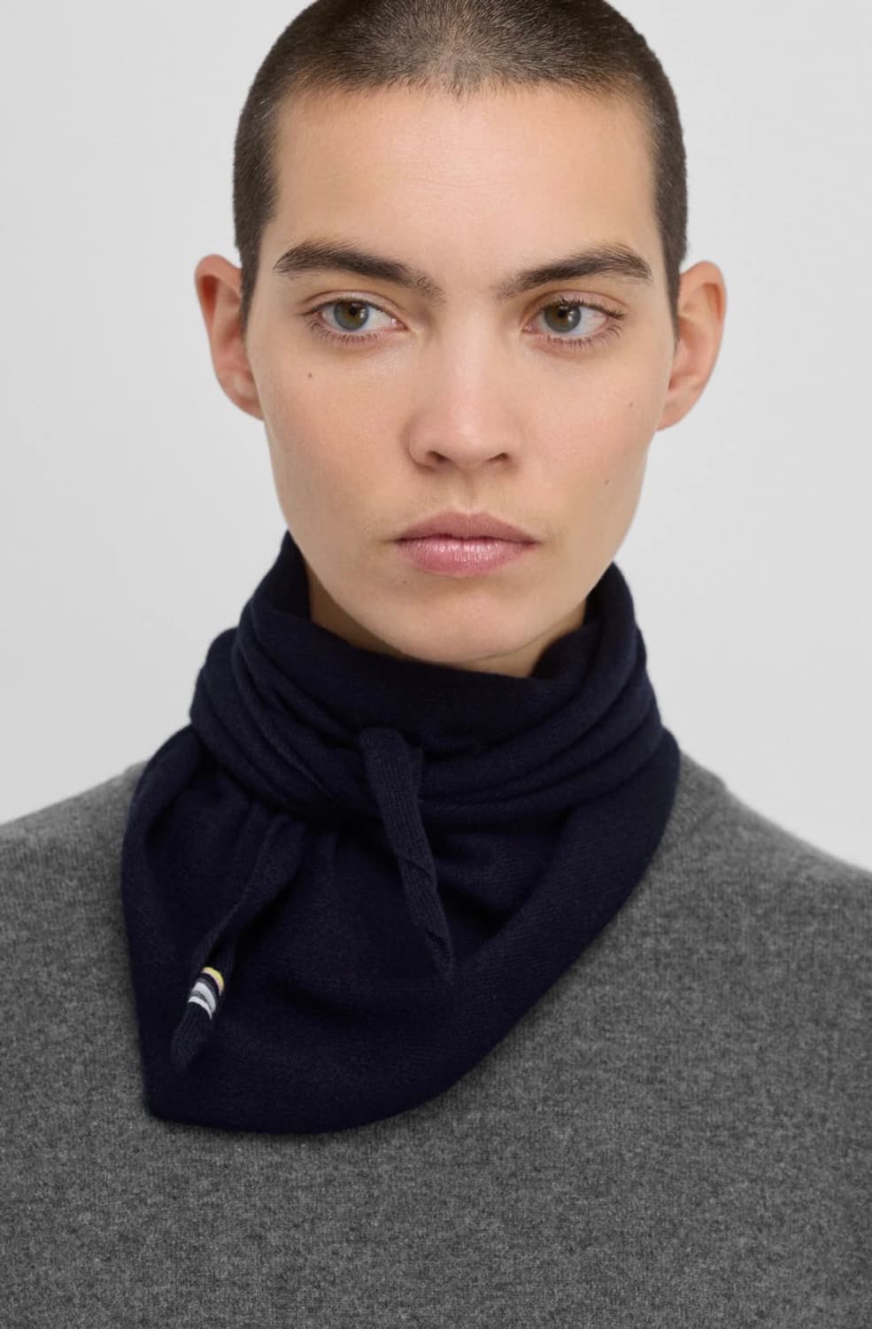 익스트림캐시미어 26ss 반다나 스카프/블랙 상품이미지1